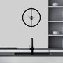 Wallity Reloj de Pared Decorativo de Metal Negro